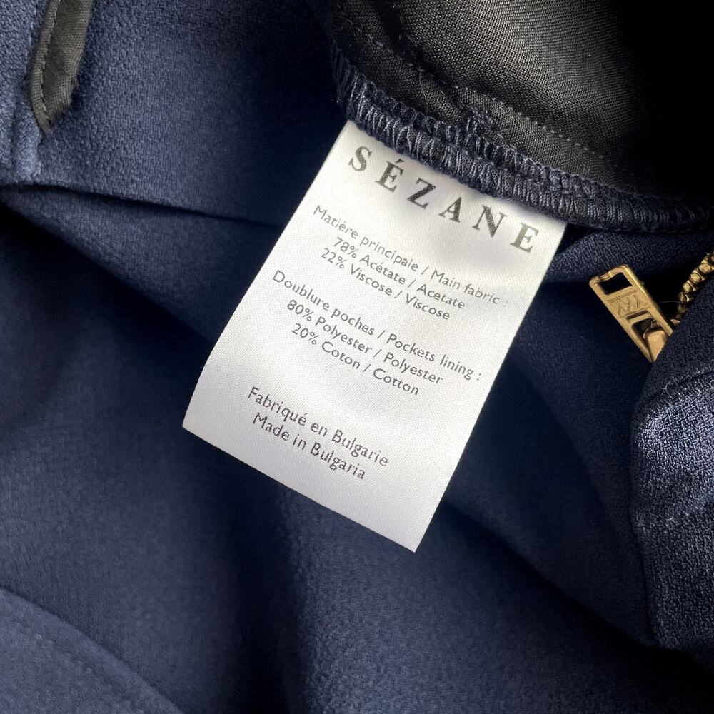 NWT SÉZANE Austin Trousers Navy High Waisted Pants Size 6 - Picture 12 of 16